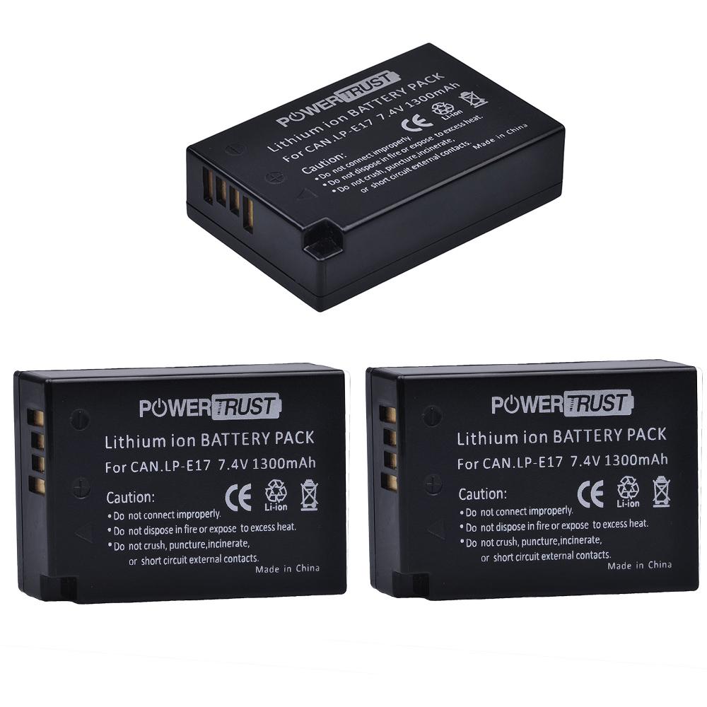 2XLP-E17 Batería y USB Cargador para Canon EOS Rebel T6i T6s T7i 750D 77D 800D M5