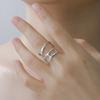 Cazador Adjustable Geometric Rings for Women Stainless Steel Punk Y2K Jewelry Gold Plated Open Finger Rings 2026 Trend