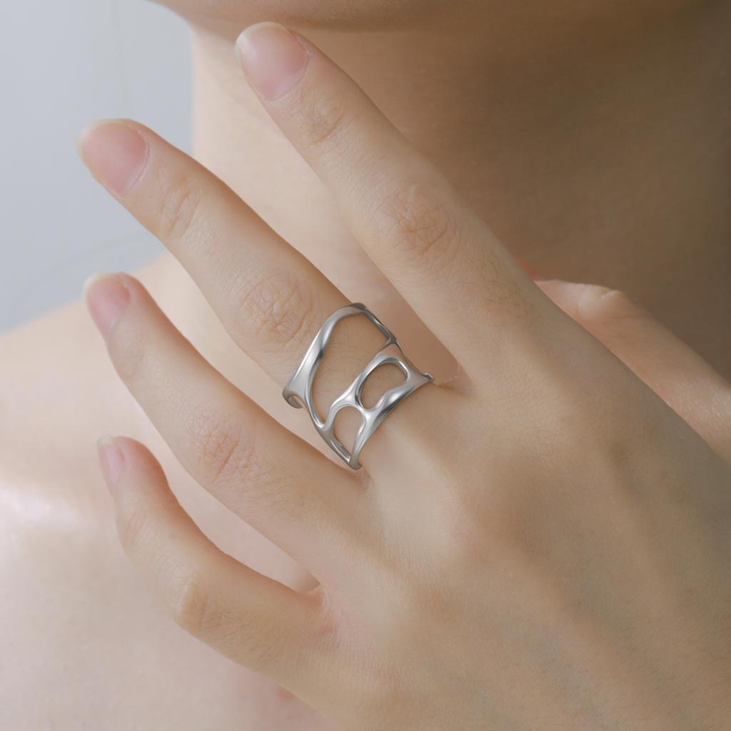 Cazador Adjustable Geometric Rings for Women Stainless Steel Punk Y2K Jewelry Gold Plated Open Finger Rings 2026 Trend