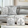 Home Decor Ornate Gray Floral Pattern Pillow Covers Pattern Cushion Cover Suitable For Sofa Bedroom Car Pillow Cover
