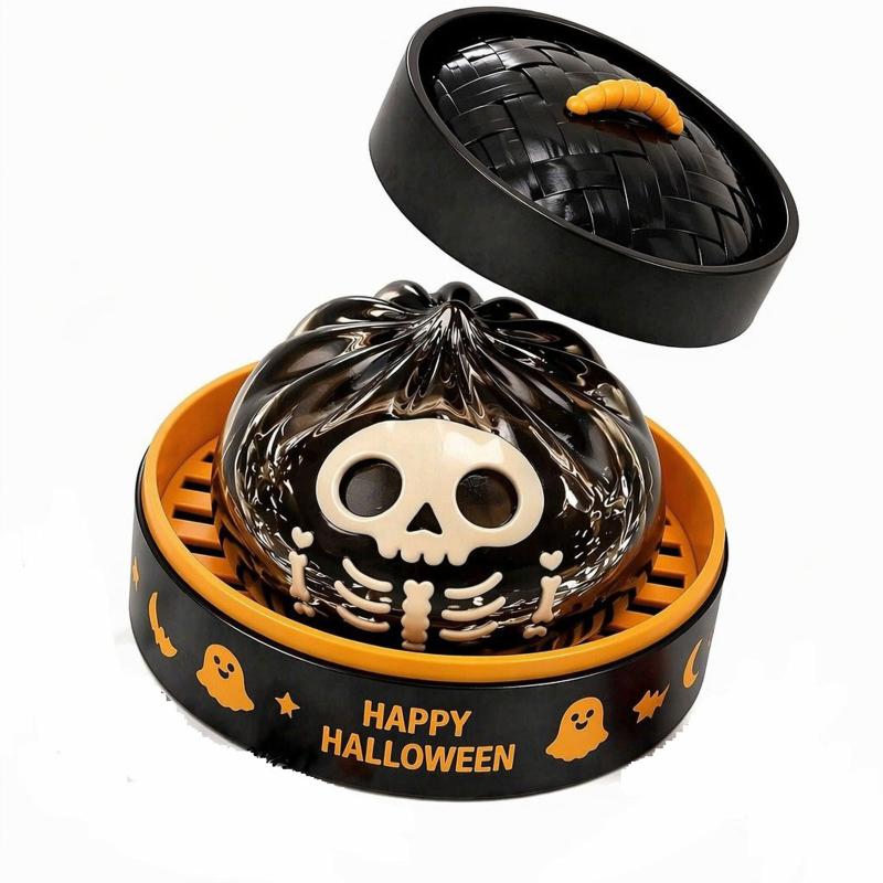 Halloween Mystery Blind Box  Glitter Pumpkin Fidget Squeeze Toy Stress Relief for Kids Halloween Surprise Gift A5