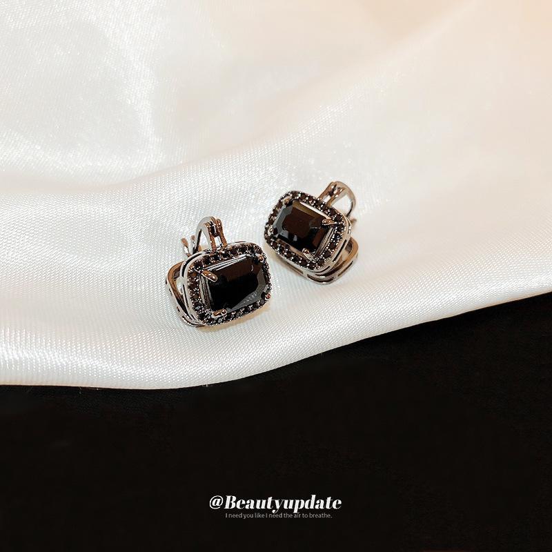 Elegante quadratische Zirkon-Ohrringe mit doppelseitigem Design: Modisch und vielseitig für Frauen