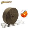 50mm*10m Motorcycle Heat Exhaust Pipe Heat Shield Thermal Tape  Wrap Insulation Kit Fiberglass Exhaust Tape With Stainless Ties