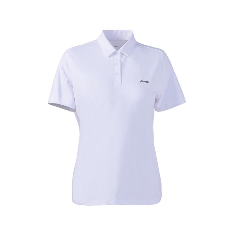 Li-Ning Модная Универсальная Однотонная Спортивная Рубашка-Поло Женские Топы Белый APLW518-1 S