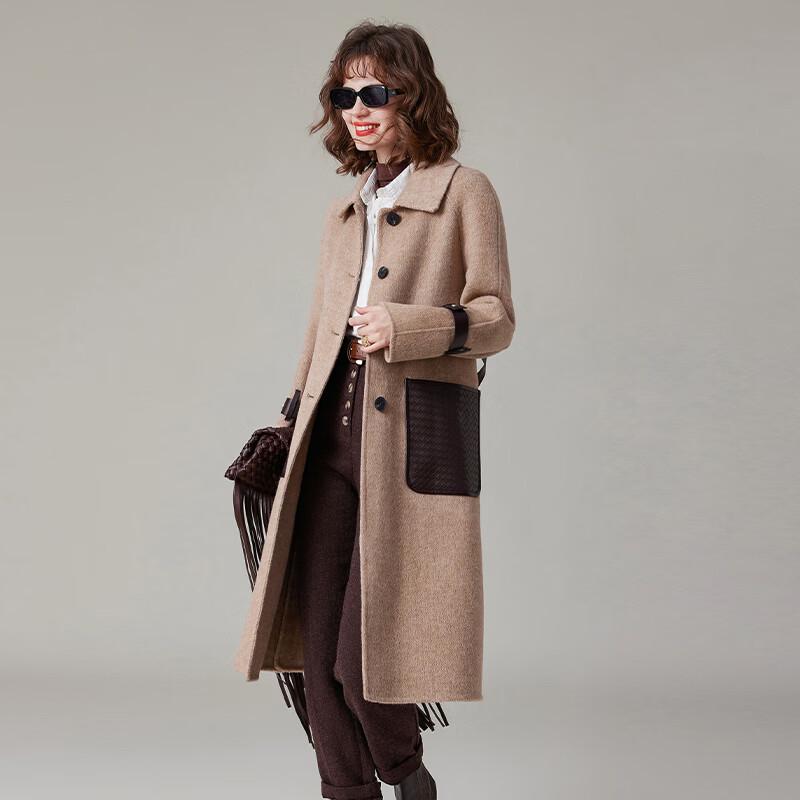 Women's Wool Blend Double-Faced Long Coat