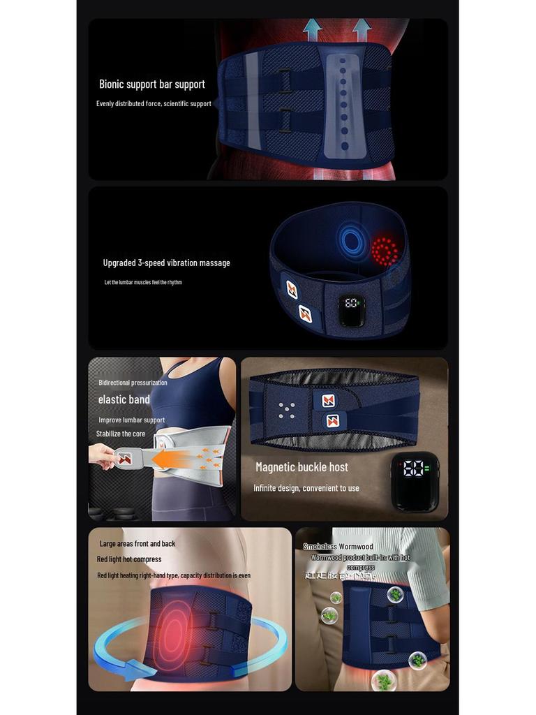 Intelligenter kabelloser Heiz-Taillenmassager & Rückenstützgürtel