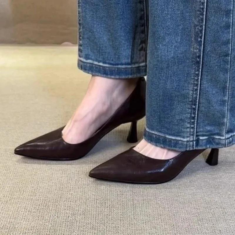 Fashion 2025Sharp Pointed, Shallow Mouth, Low Profile Single Shoes, Comfortable Commuting Single Shoes, Simple