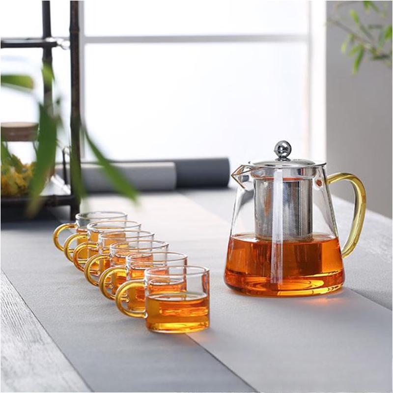 Chaxun Aimin Heat-Resistant Glass Teacup with Crystal Infuser