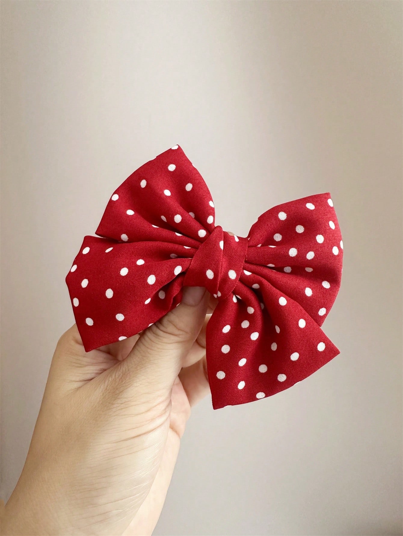 

Набор 1шт/2шт Красные Сердечки Горошек Бант Заколки для Волос, Милые Сладкие Заколки для Волос в Академическом Стиле для Женщин