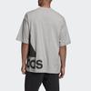 Adidas M Mh Boxbos Tee Logo Print Training Sports Crew Neck Short Sleeve T-Shirt Men Tops Gray GC7289