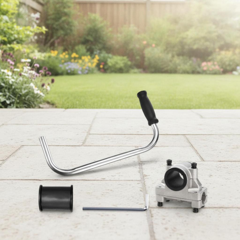 Garden Trimmer Handle Auxiliary Handlebar Curved for Lawn Maintenance