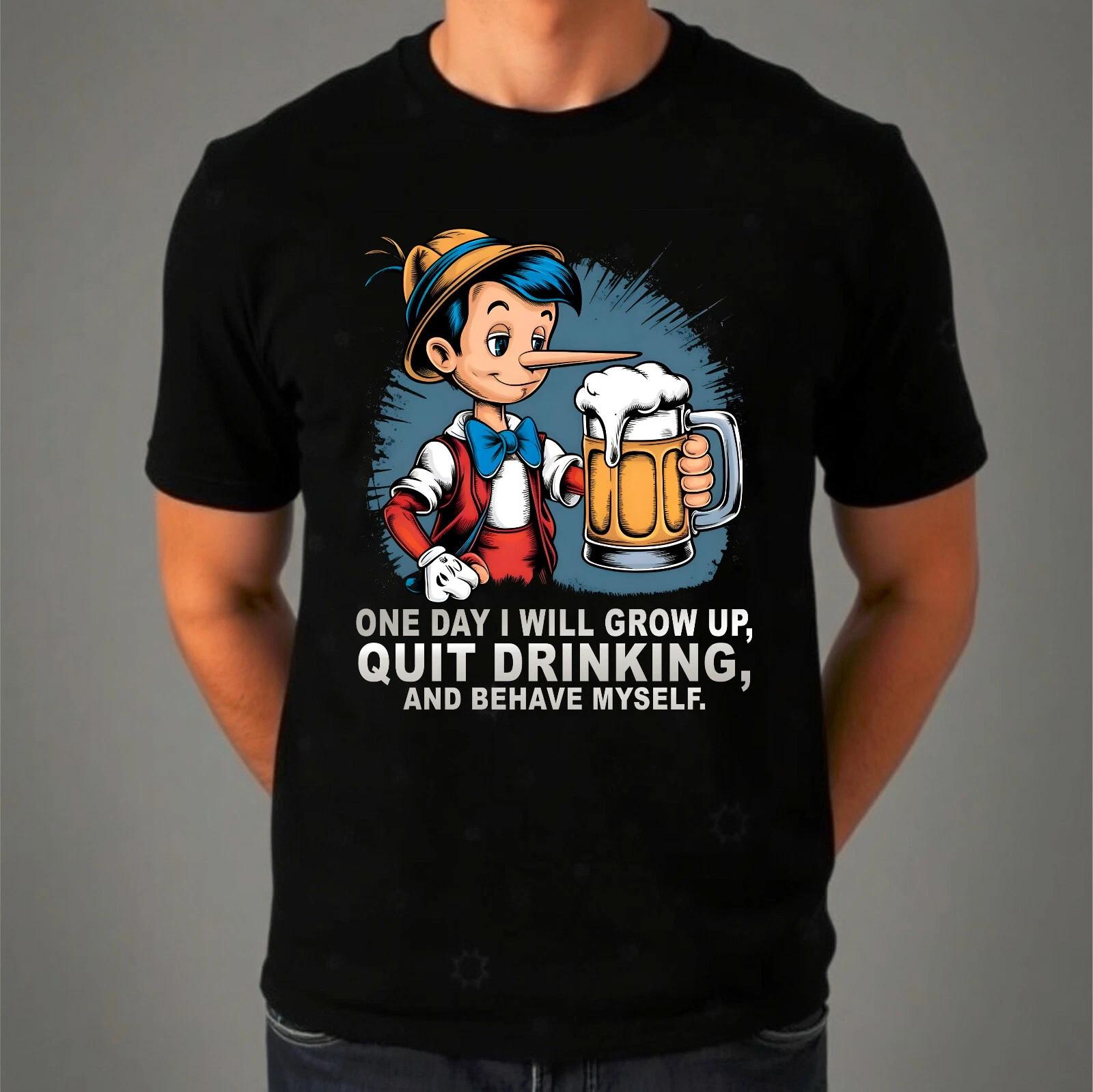 One Day I Will Grow Up Quit Drinking T-Shirt, Disney Behave Myself Funny Gift 3XL