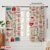 2pcs,2D Plane Printing Print Curtains Premium Medical Versatile Polyester Fabric (without Rod) Decorations For Home Ldeal for