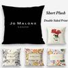 JJo MMalone LLOGO Pillow Case Plush Fabric Soft Double Sided Print Sofa Cushion Cover Throw Pillow Covers
