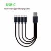 1Pcs 4 In 1 Multi-USB C Splitter Charging Cord For Tablet Laptop PC USB Type C Fast Charging Data Cables