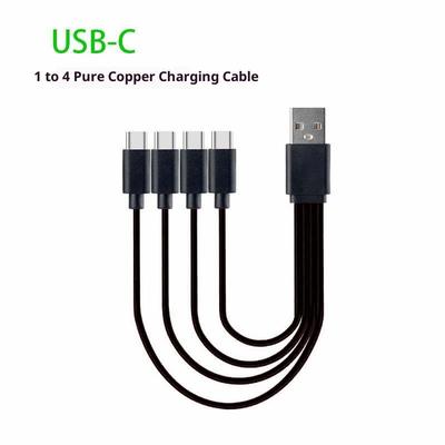 1Pcs 4 In 1 Multi-USB C Splitter Charging Cord For Tablet Laptop PC USB Type C Fast Charging Data Cables