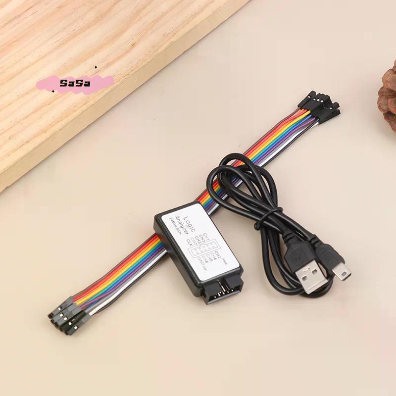 1 Set USB Logikanalysator 24MHz 8 Kanal Eingangsspeicher 24M/Sekunden Logikanalysator Debugger für ARM FPGA Logikanalysator Logik