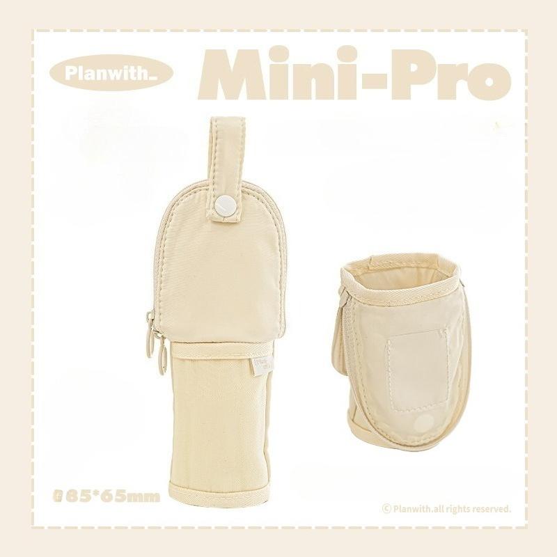 Foldable Pen Case Stand Function INS Casual Pencil Bag for Students Portable Hangable Stationery Organizer for School Supplies