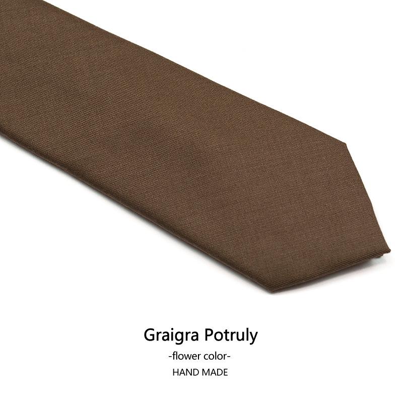 Houndstooth Plaid Coffee Gray 6cm Tie Men's Retro Casual Fashion