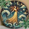 Virgo Constellation Iron Wall Art Vintage Metal Sign Decor for Home Bar Cafe