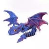 3D Printed Articulated Large Horned Flying Dragon Action Figure Ornament Toy Gift