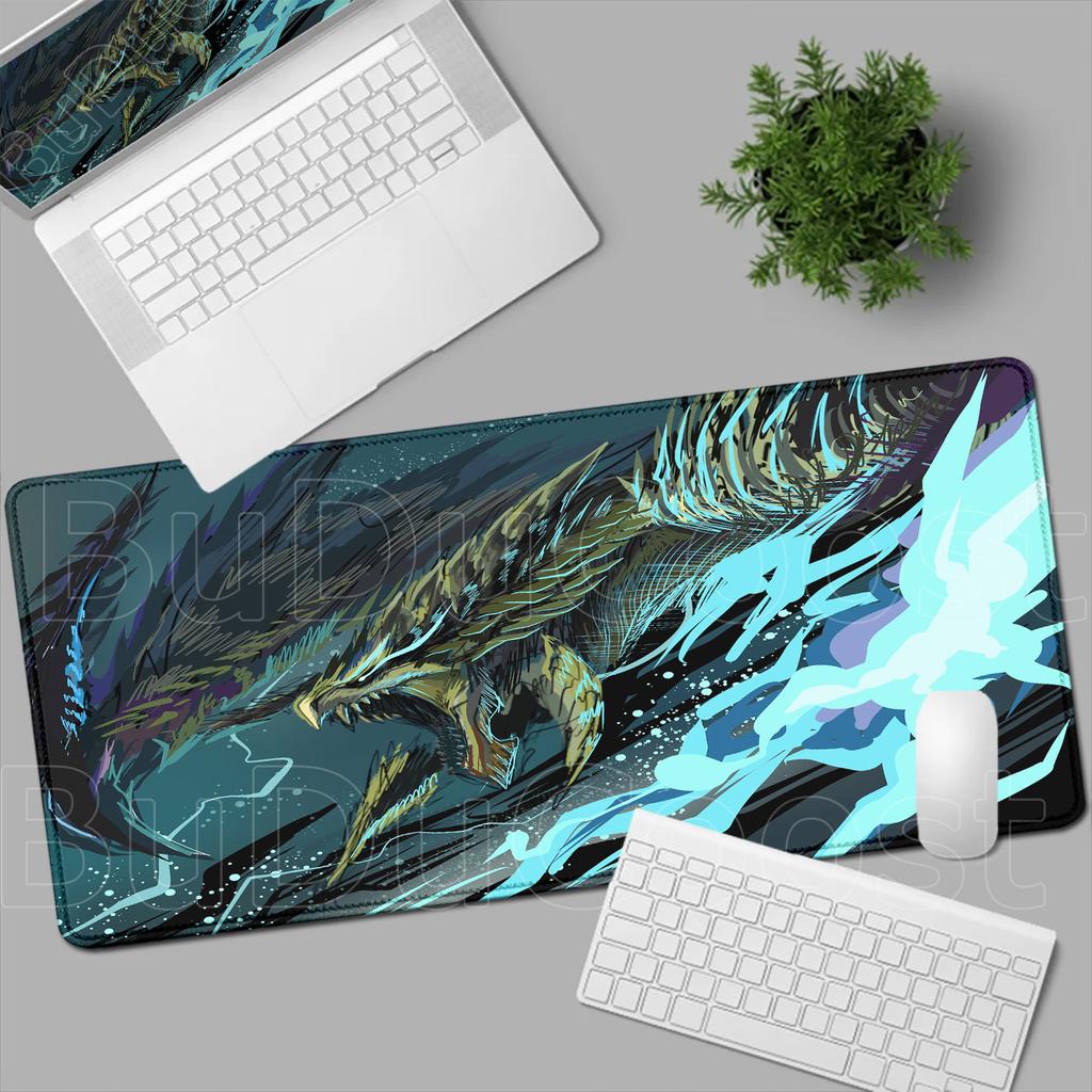 HD Printing MousePad Game Monster Hunter Wilds Mouse Pad Natural Rubber Keyboard Mat Office Desk Mat Computer Gaming Accessories