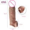 Couple Sharing Sex Toys Penis Sleeve Enlargement Sex Toy Condoms Dildo Extender Cock Delay Ring