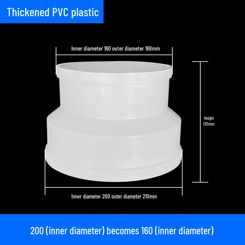 Air System Duct Fan Adapter: Large to Small Soft PVC Connection, 100 to 75
