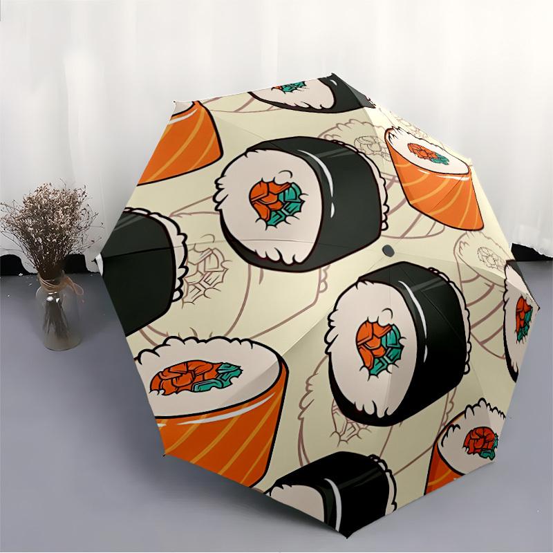 1pz Ombrello Pieghevole Automatico Apri/Chiudi Rotoli di Sushi, Ombrello da Viaggio Compatto Portatile yy251230173
