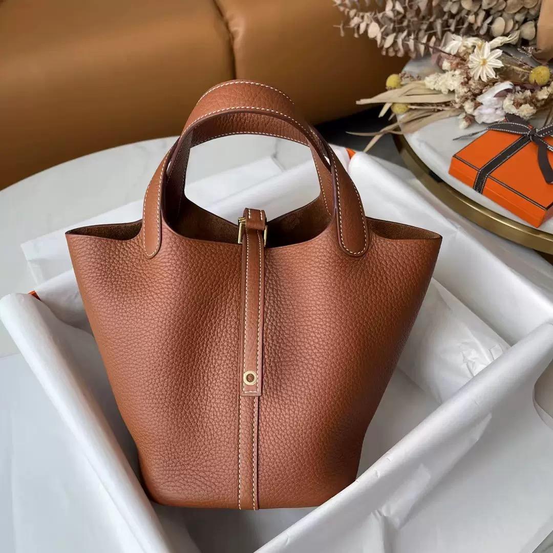 

Mendy Brand Bucket Bag 18CM Women s Bags Trend 2026 Handbag Genuine Leather Luxury Designer Hand Bag Ladies New In Tote Bag 18CM golden buckle