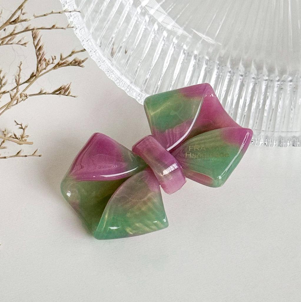 Acetate Chic Bowknot Hair Clip For Women Premium Duckbill Claw Accessory In Trendy Summer Colors With Stylish Patterns Geometric