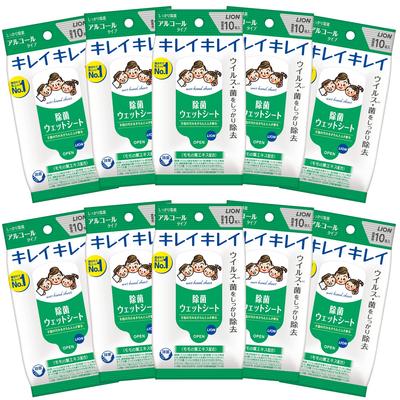 Kirei Kirei Disinfecting Wet Alcohol 10 Sheets X 10 Packs [Bulk Purchase] Wipes, Type,