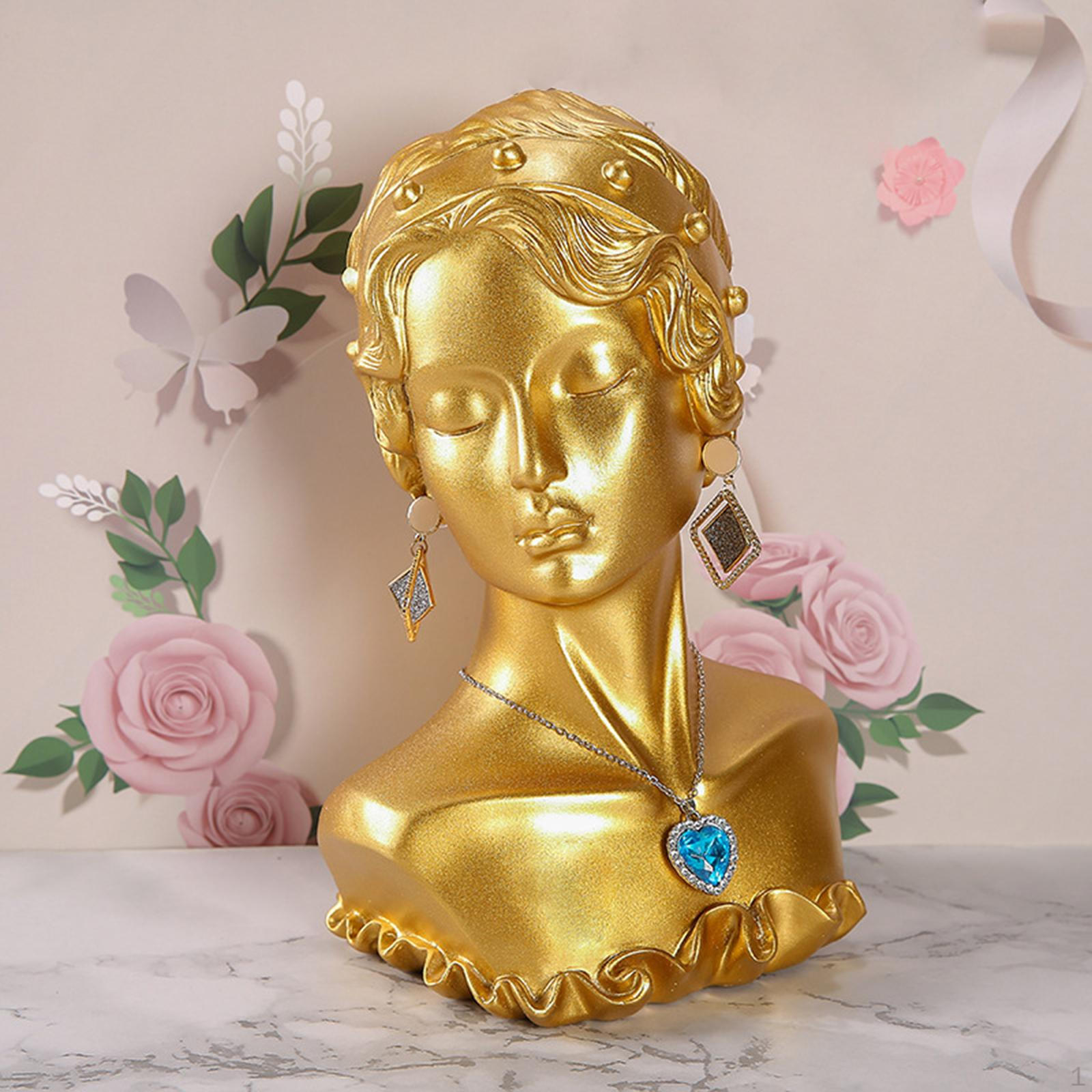 

Ювелирный дисплей, бюст, серьги, ожерелье, манекен, подвески, креативный держатель из смолы Aureate _26.5cmx18cmx14cm