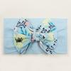 New twill print bow children's headband, summer thin solid color baby hair accessories, girls headscarf