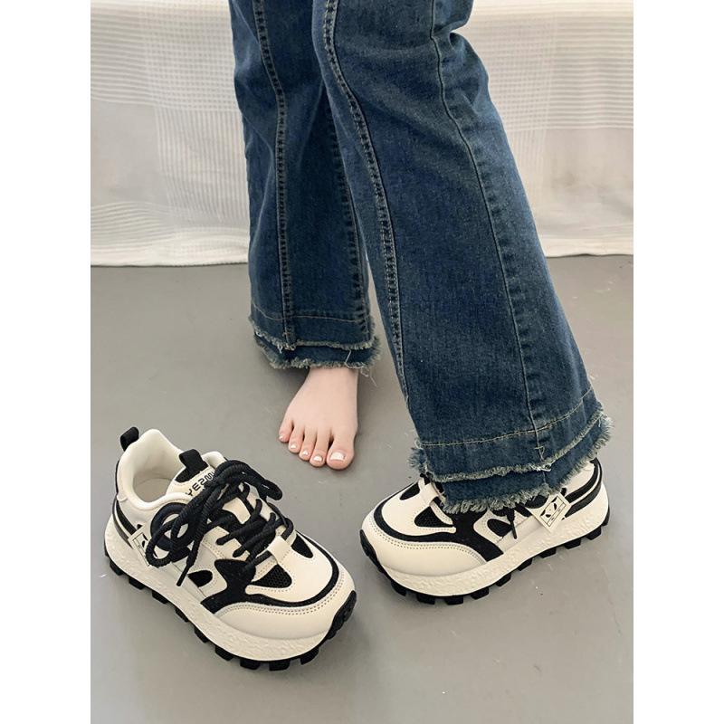 Popular Forrest Gump shoes women's spring and summer 2025 new thick-soled panda dad shoes breathable mesh casual sports shoes