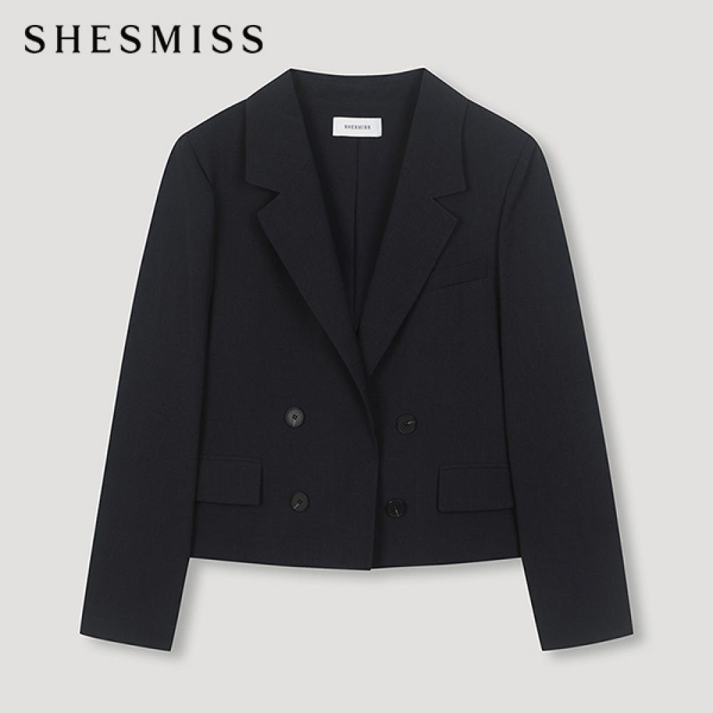 

She S miss Двубортный укороченный жакет SwSjkn22030 Dn DARK NAVY/55