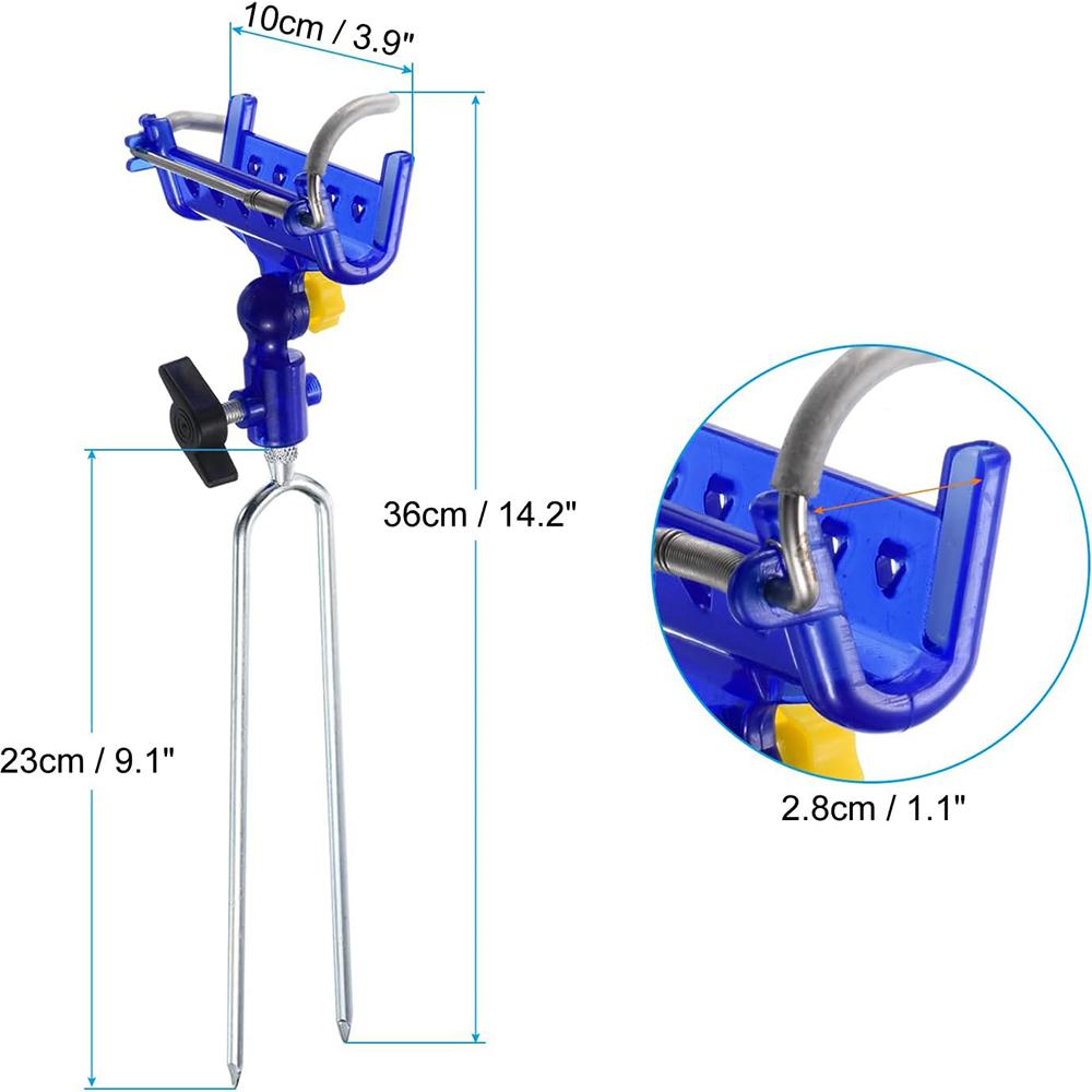 Fishing Rod Rack for Bank Fishing,Fishing Pole Holders for Ground 360 Degree Adjustable for Beach Gifts for Men Birthday Day