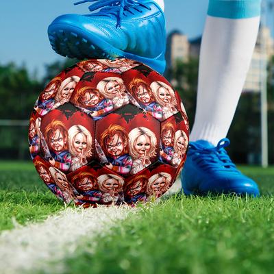 Chucky Indoor Soccer Ball Size 5 Colorful All Ages Machine Stitched PVC Competition Ready Durable High-Bounce
