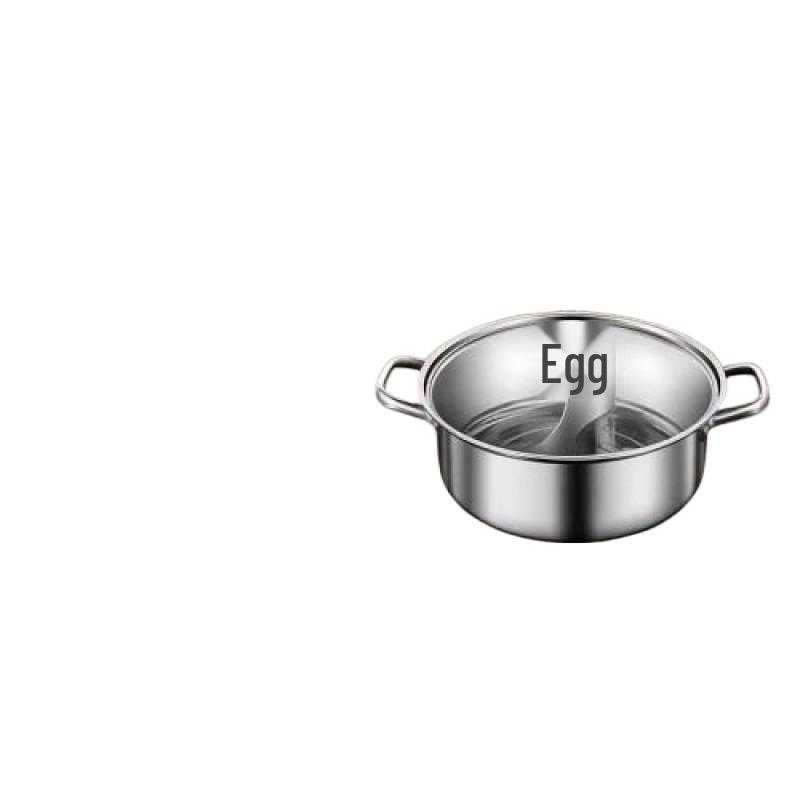 316 Stainless Steel Yin Yang Hot Pot with Induction Cooker Compatibility - Large Capacity Family Soup Pot