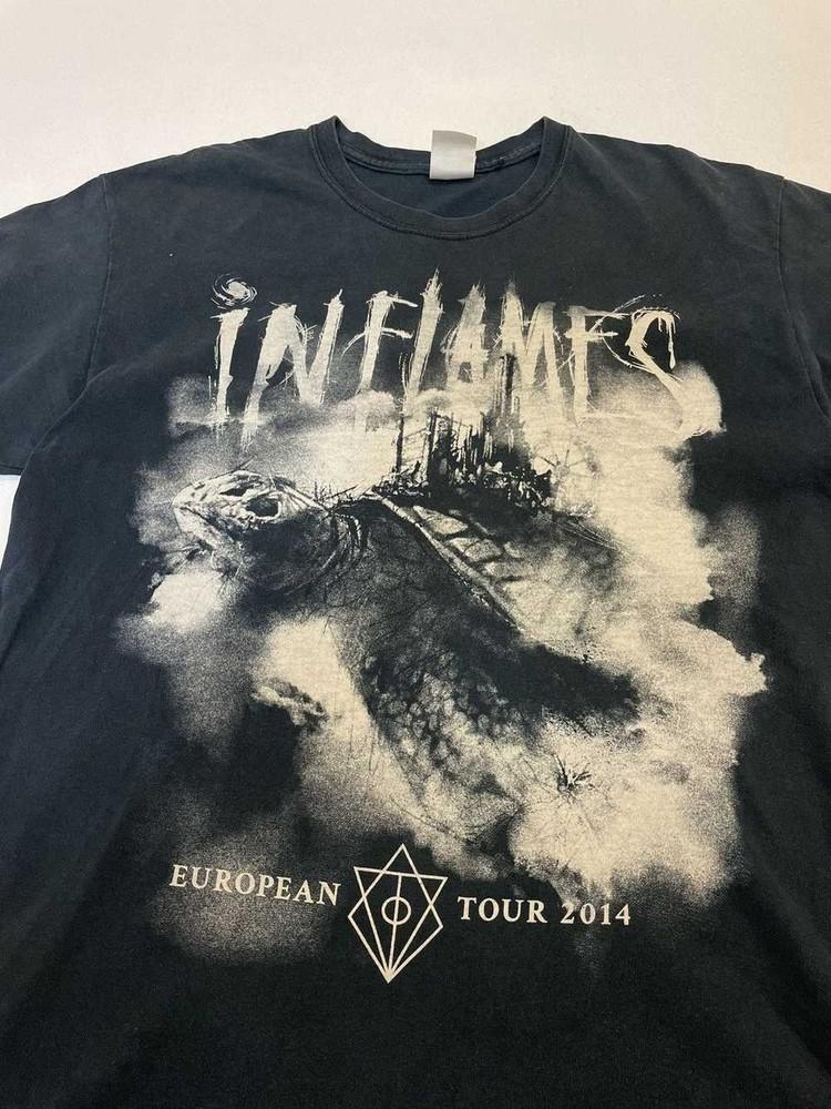 Vintage In Flames 2014 European Tour Short Sleeve T Shirt Size S-5XL LI2238 Unisex T-Shirt XXXL
