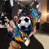 Football Graphic Glass Phone Case Suitable for iPhone 17 16 15 14 13 12 11 Pro/Max/Plus Anti Drop and Shockproof Back Cover