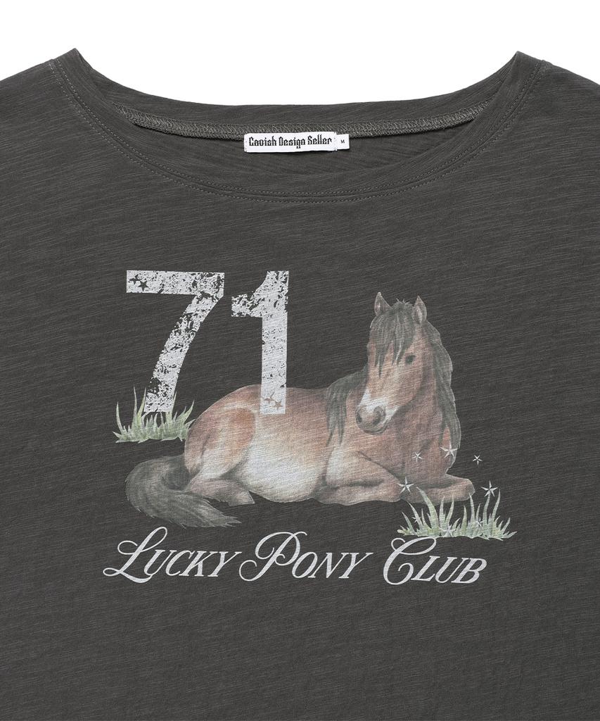 CAVISH Lucky Pony Club Ss Tee Charcoal(Cv2Gmft502A)