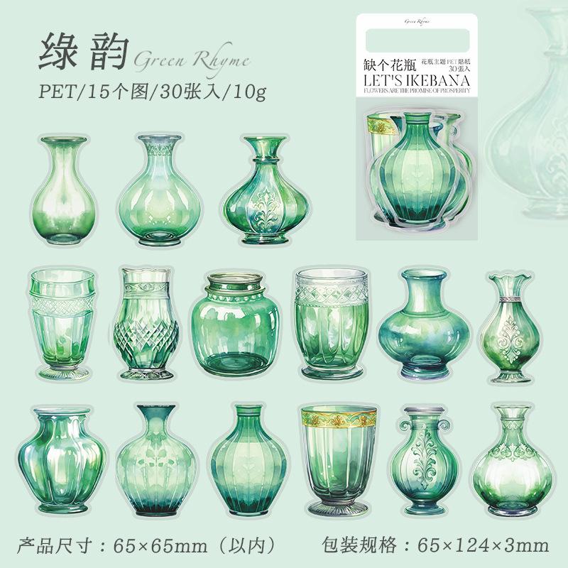30pcs/lot Kawaii Scrapbook Stickers Simulation bottles Junk Journal Planner Stationery Sticker Planner Decorative sticker