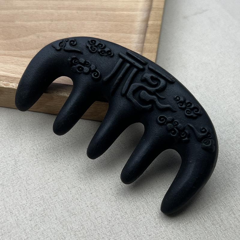 Handgefertigter natürlicher He Shou Wu Haarpflegekamm - Traditionelle Chinesische Medizin Ethnischer Stil