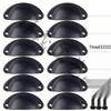 Set of 12 Retro Semicircular Iron Drawer Pulls, 82mm, for Home Cabinet Decoration.