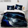 3D Tiger Leopard Wolf Animal Luxury Comforter Bedding Set,Duvet Cover Bed Set Quilt Cover Pillowcase,King Queen Size Bedding Set