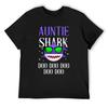 Auntie Shark Doo Doo Doo T-Shirt Anime T Shirts Vintage Clothes Customs Graphic T Shirts Men T Shirts