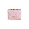 Embroidered thread plaid wallet short women's light and thin change bag pu fashion student card bag