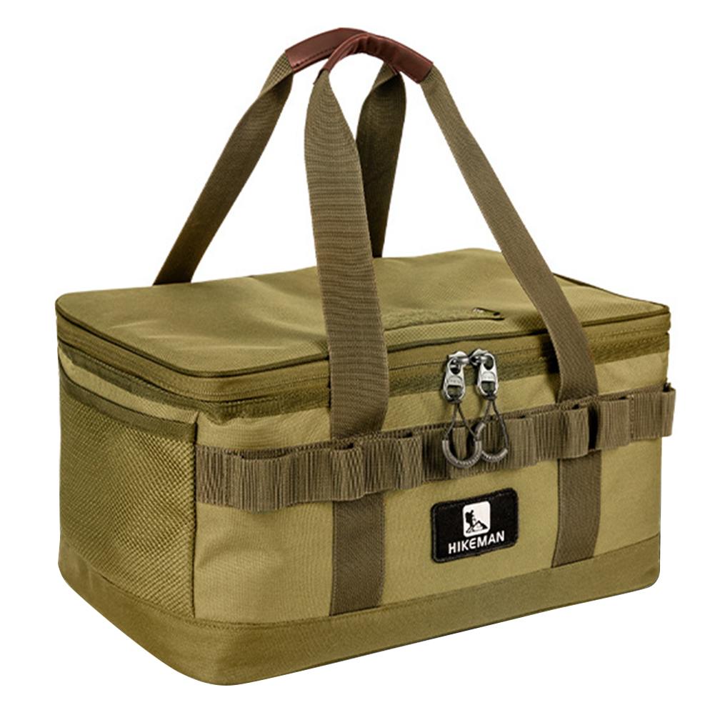 20L Camping Kitchen Organizer with Dual Zipper Cookware Utensils Kit Bag Camping Cooking Utensil Organizer for Camping Picnic