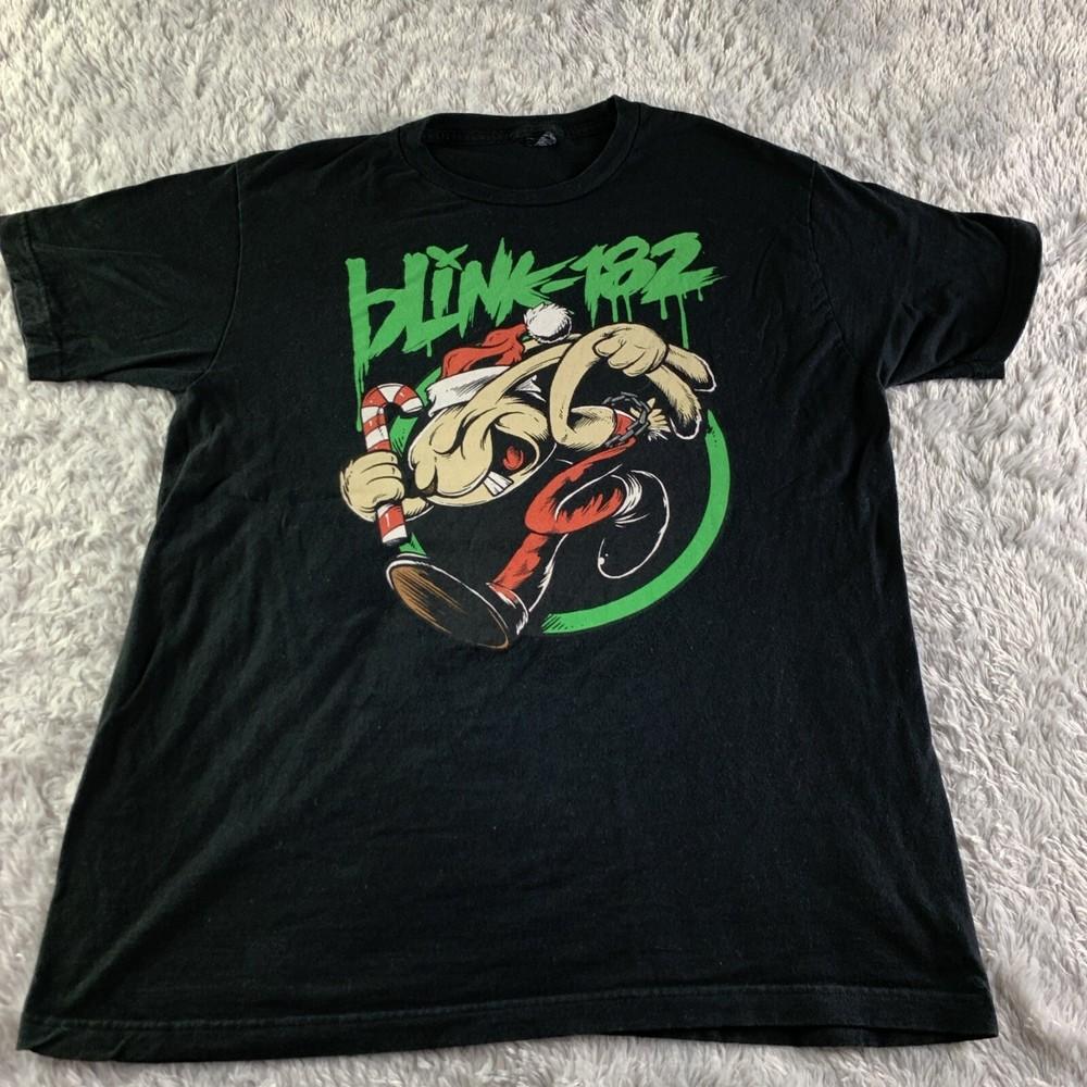 

Blink 182 Shirt Mens Black Green Red Christmas Xmas Candy S074 Unisex T-Shirt XXXL